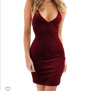Velvet body con dress